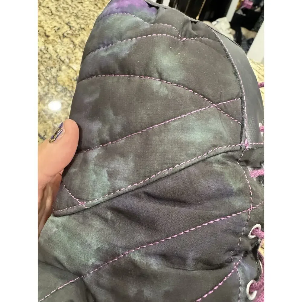 Merrell Pechora Lace-Up Winter Boots Dragonfly Nylon Leather Lined Women Size 8